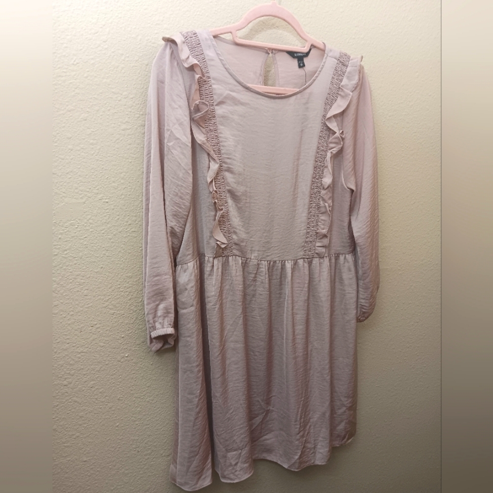 EXPRESS Satin Dropwaist Dress